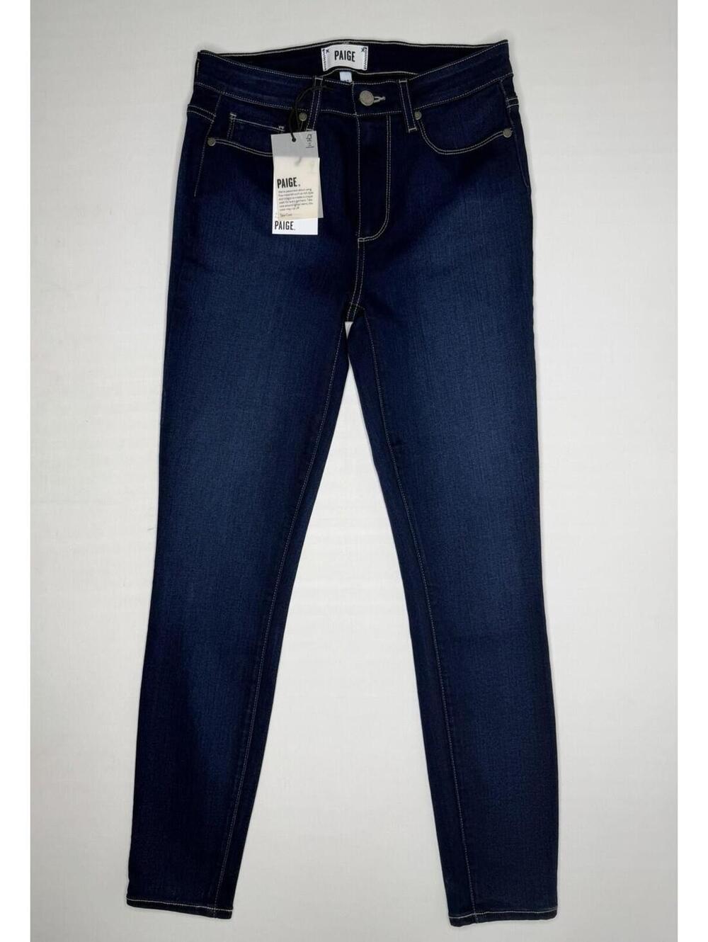 NWT PAIGE Hoxton Ankle High Rise Skinny 27 Blue Denim Dark Wash Jeans P150